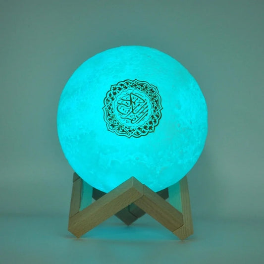 Illuminated Quran Speaker with 3D Moon Design