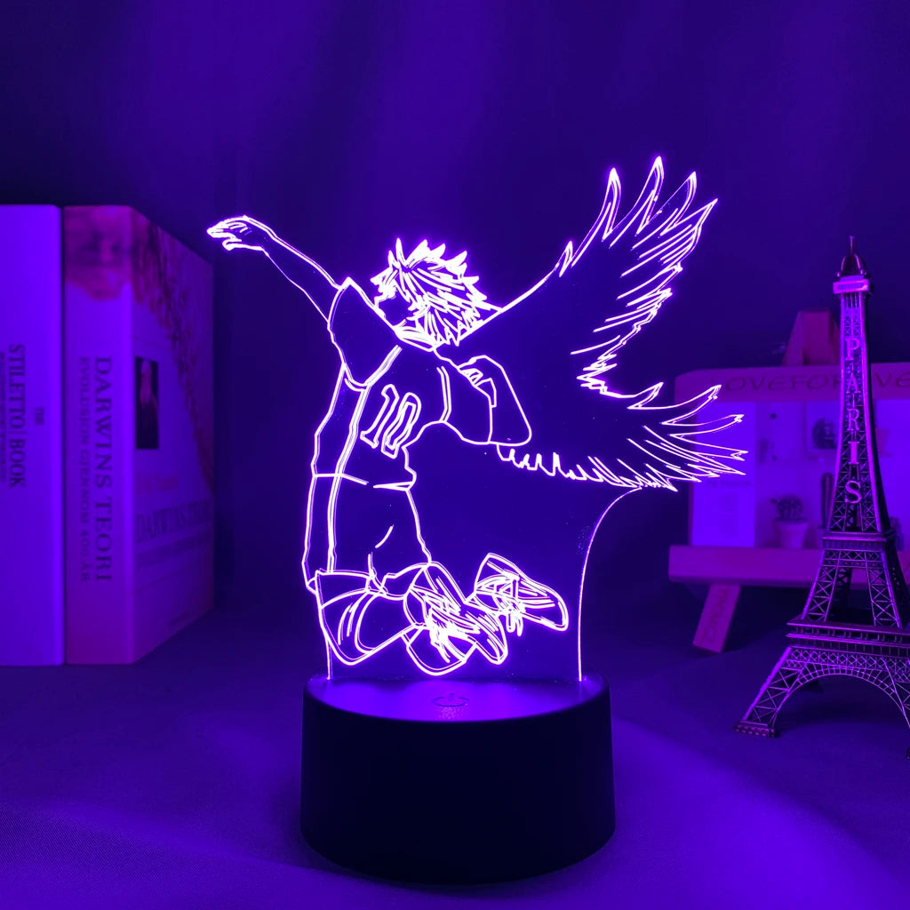 Haikyuu 3D Character Lamp for Anime Room Ambiance