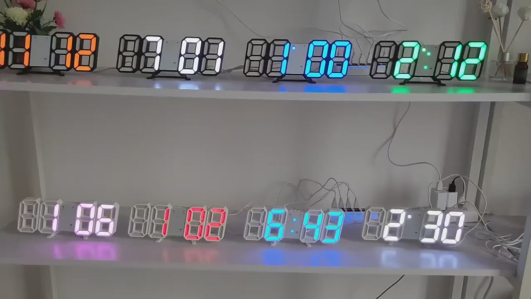 Modern Elegance 3D LED Digital Wall Clock for Stylish Home Interiors