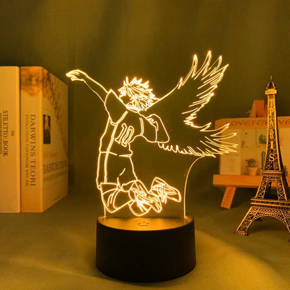 Haikyuu 3D Character Lamp for Anime Room Ambiance